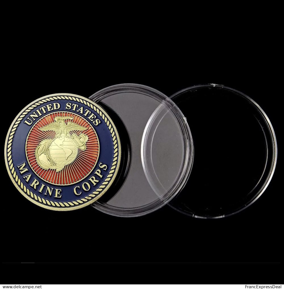Pièce Médaille NEUVE plaquée Or - Etats-Unis US Marine Corps USMC Force Recon
