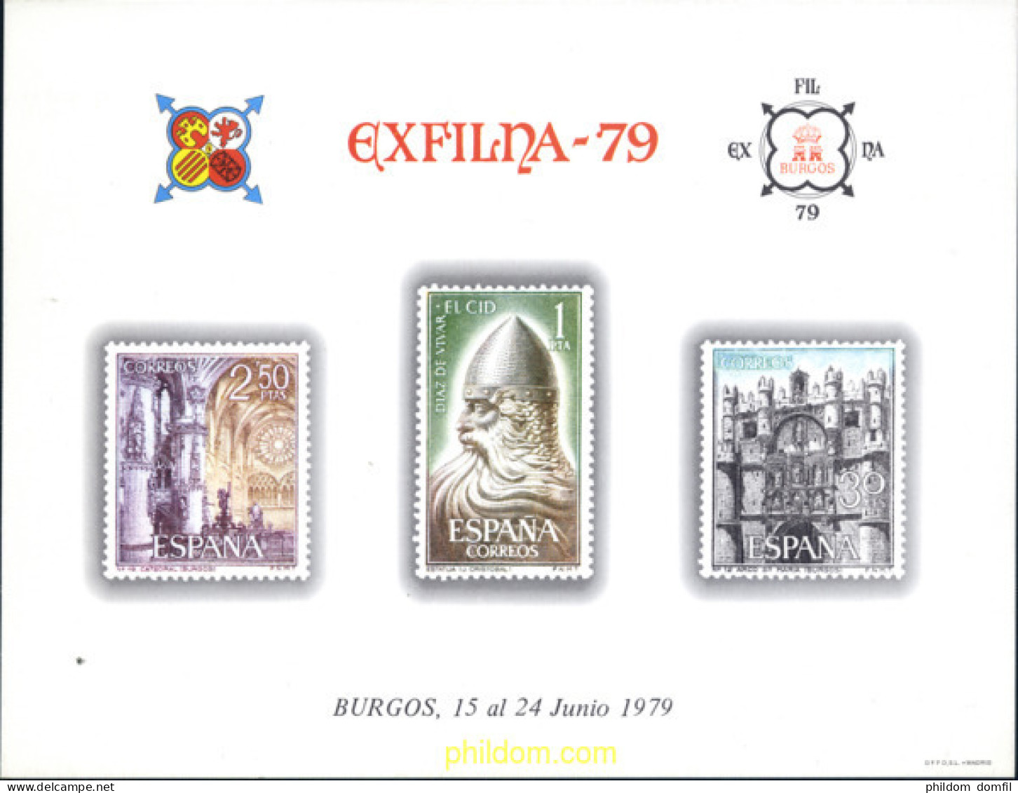 273258 MNH ESPAÑA Hojas Recuerdo 1979 EXFILNA-79 - Unused Stamps