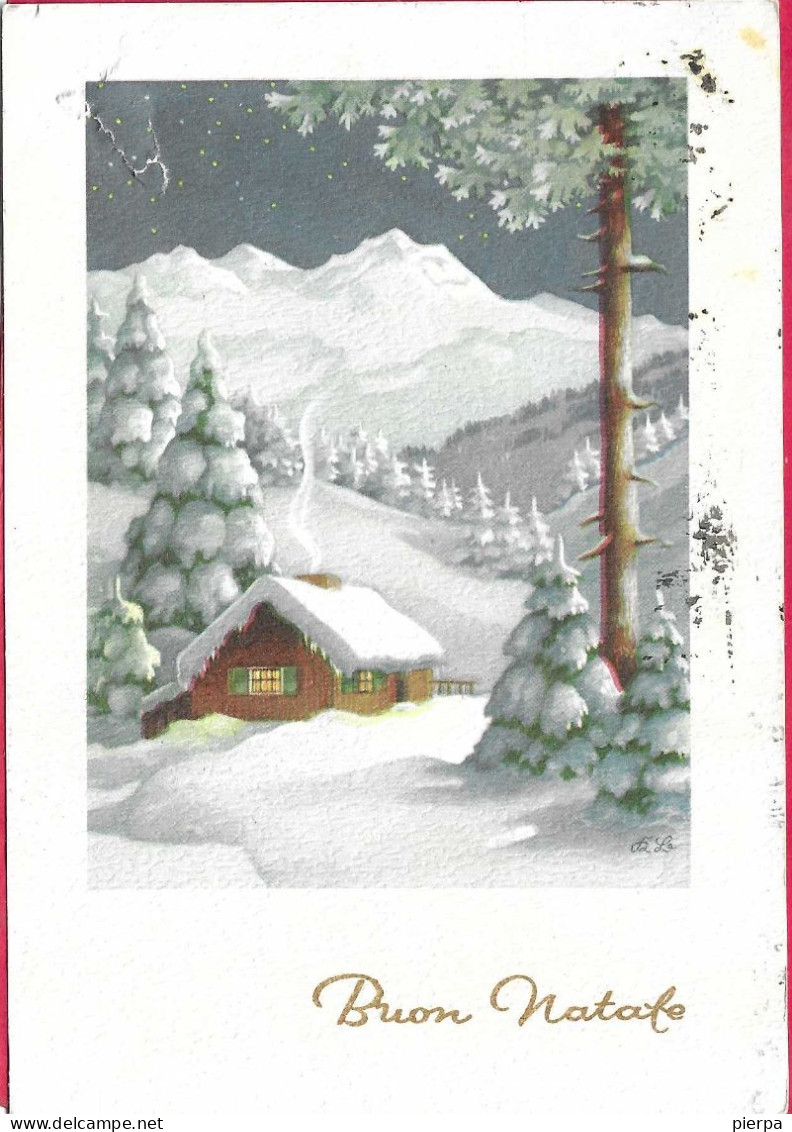 BUON NATALE - PAESAGGIO INVERNALE - EDIZ. CECAMI 4469 - VIAGGIATA 196O - Autres & Non Classés