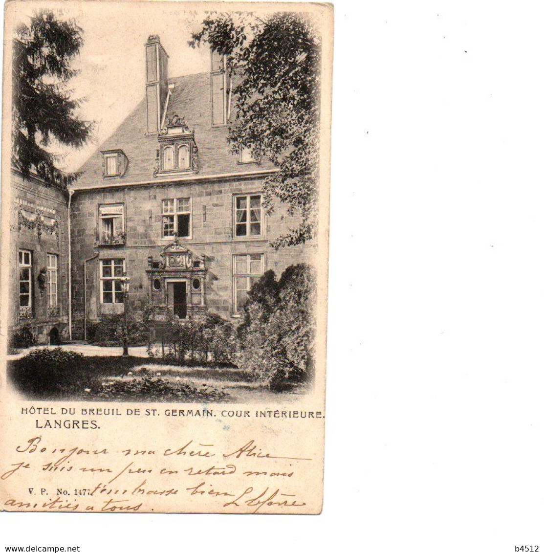 52 LANGRES Hôtel Du Breuil De Saint Germain , 1902 - Langres