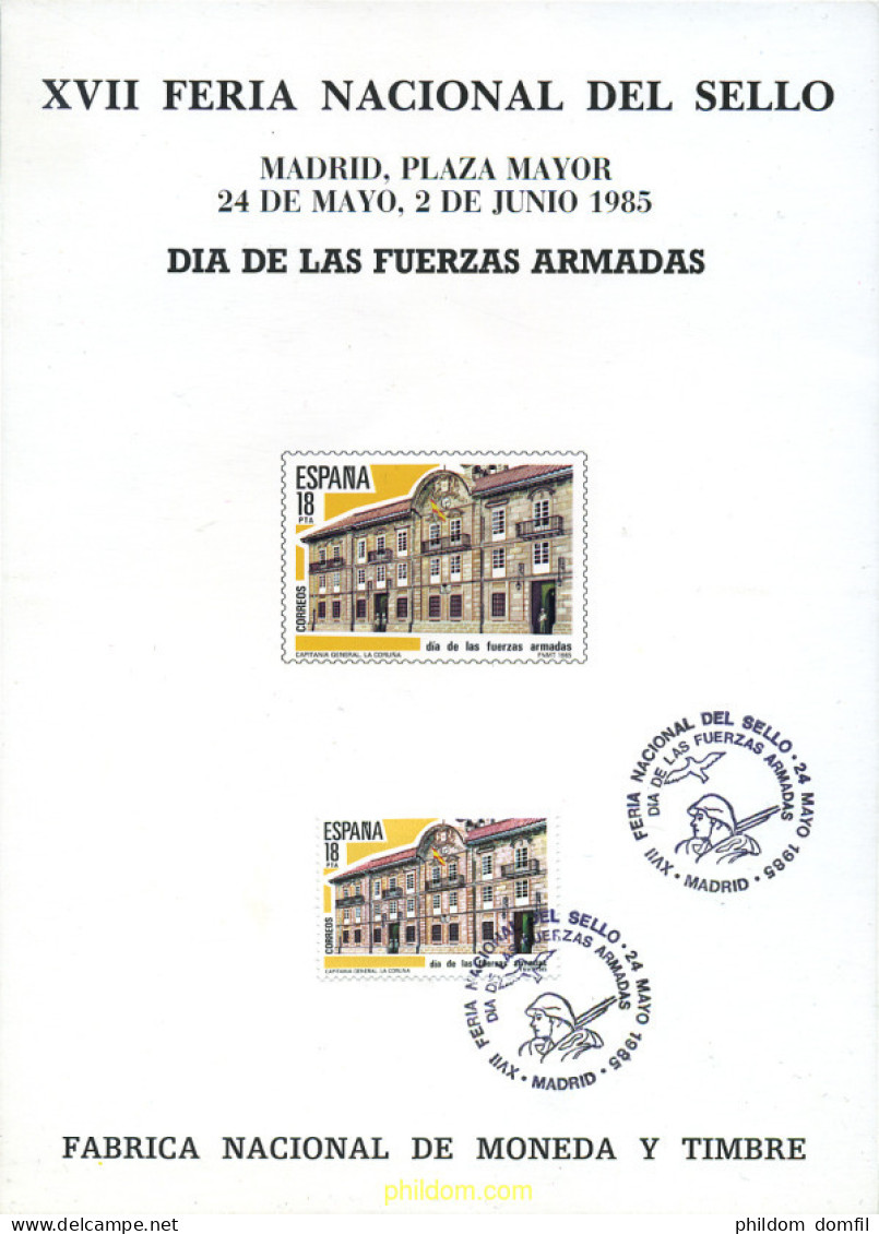 273459 MNH ESPAÑA Hojas Recuerdo 1985 XVII FERIA NACIONAL DEL SELLO - Unused Stamps