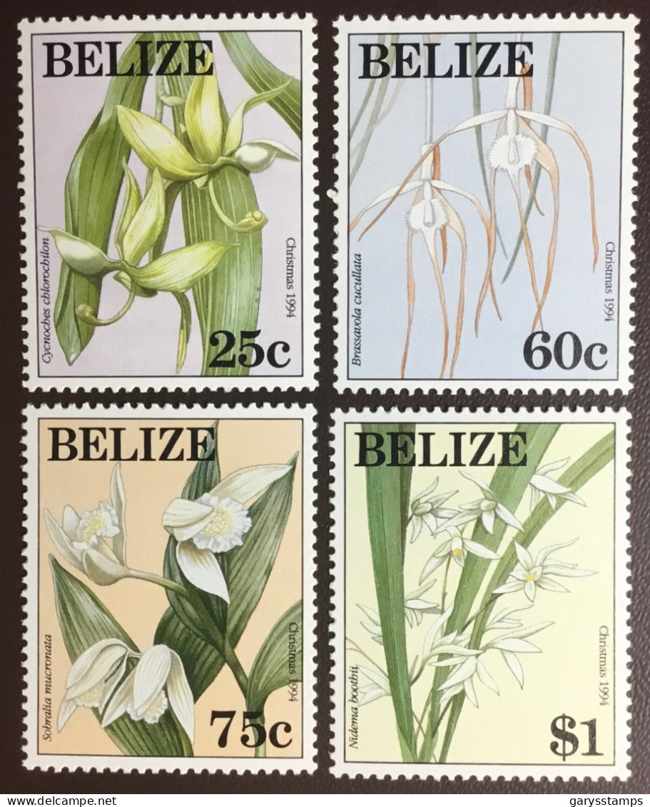 Belize 1994 Christmas Orchids Flowers MNH - Orchideeën