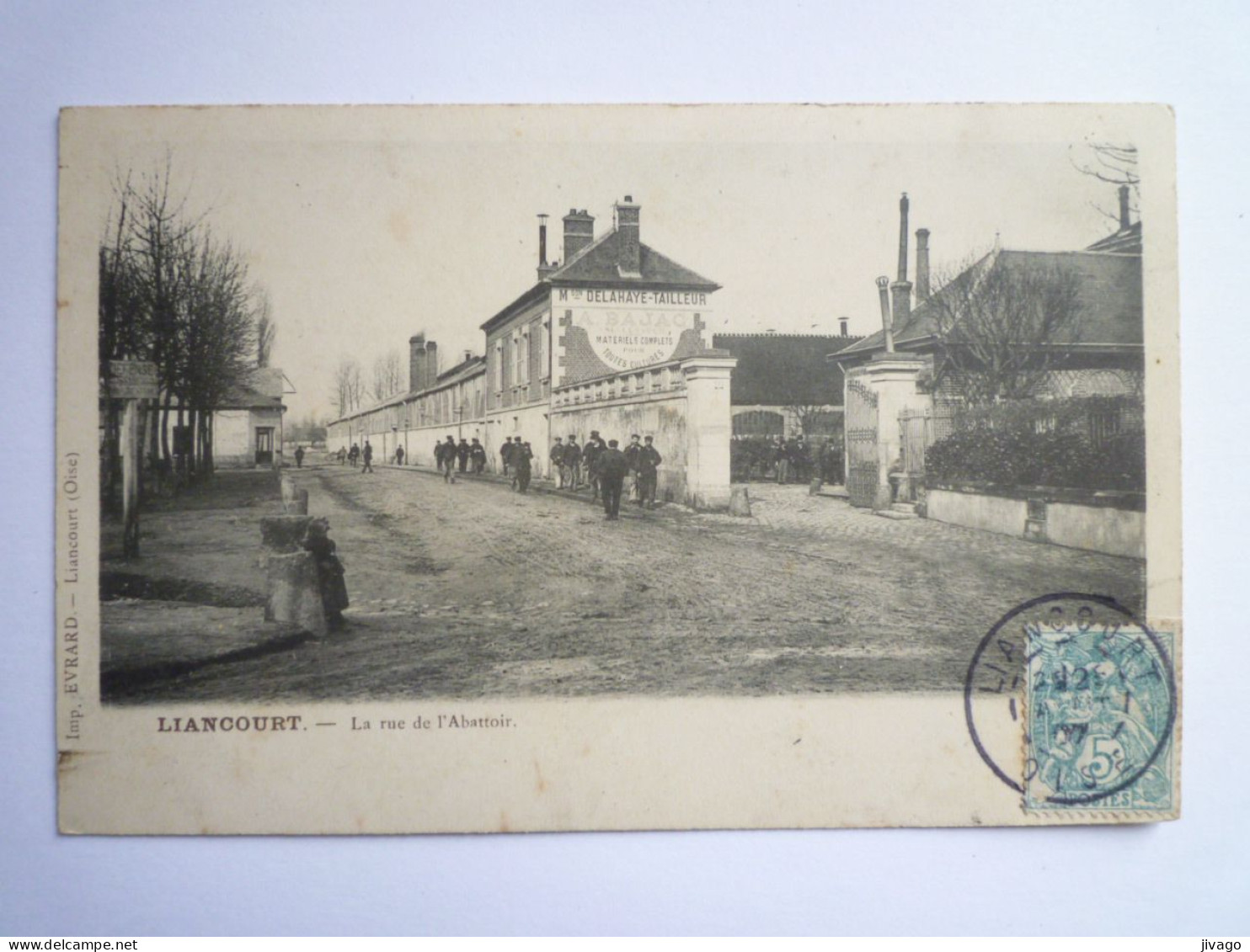 2024 - 1557  LIANCOURT  (Oise)  :  La Rue De L'ABATTOIR   1907   XXX - Liancourt