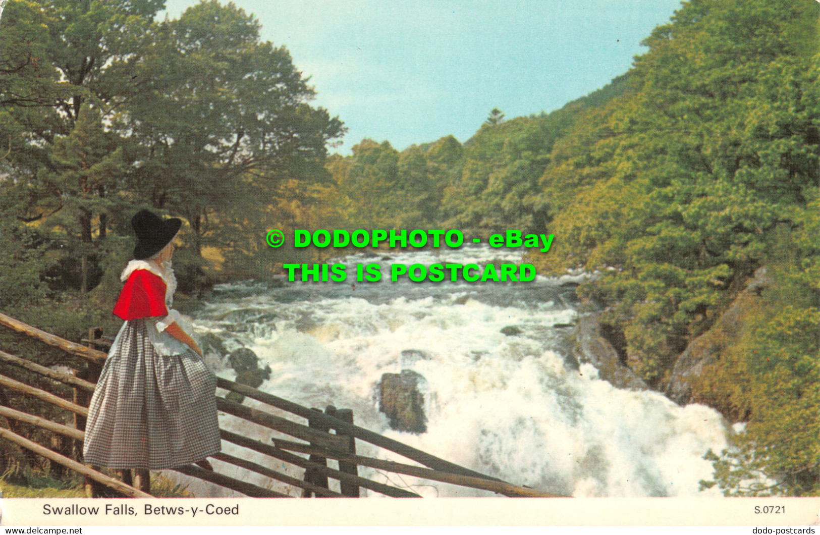 R517581 Bettws Y Coed. Swallow Falls. E. T. W. Dennis. Photocolour. 1976 - Welt
