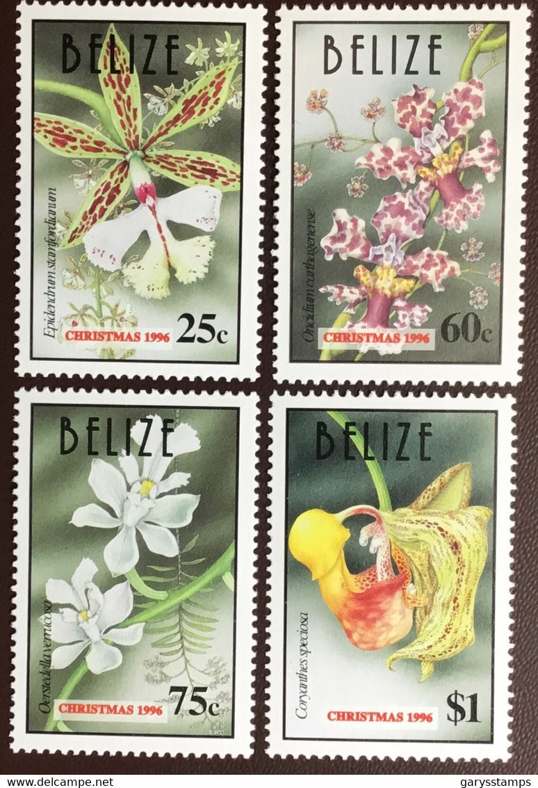 Belize 1996 Christmas Orchids Flowers MNH - Orchidées