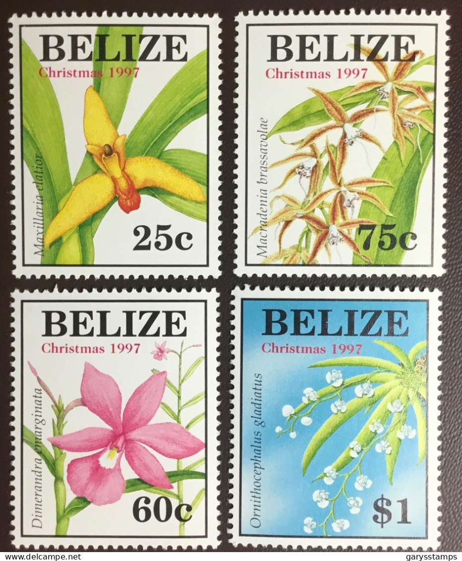 Belize 1997 Christmas Orchids MNH - Orchideeën