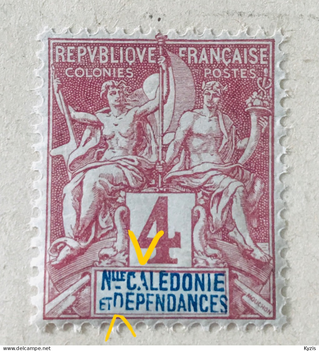 Nouvelle-Calédonie - Navigation Et Commerce, 1892 - MICHEL  38/39/40 - EFFACEMENT SURCHARGE - Nuovi