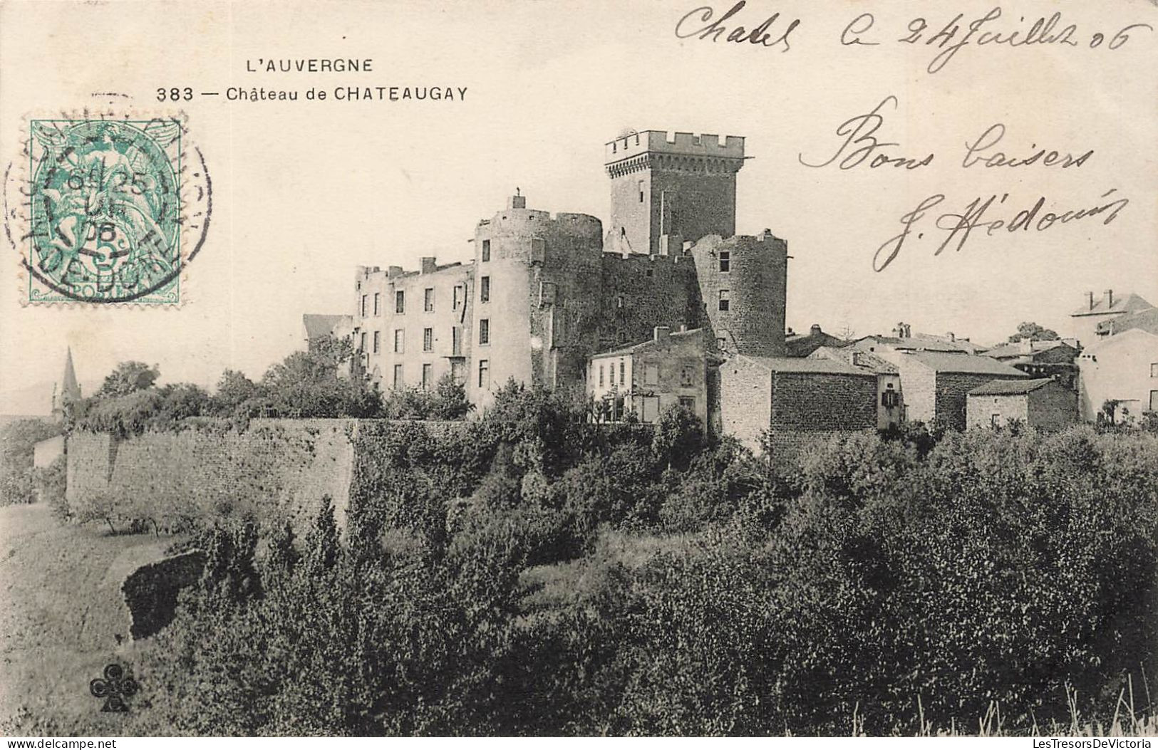 FRANCE - L'Auvergne - Vue Sur Le Château De Chateaugay - Vue Générale - Carte Postale Ancienne - Clermont Ferrand