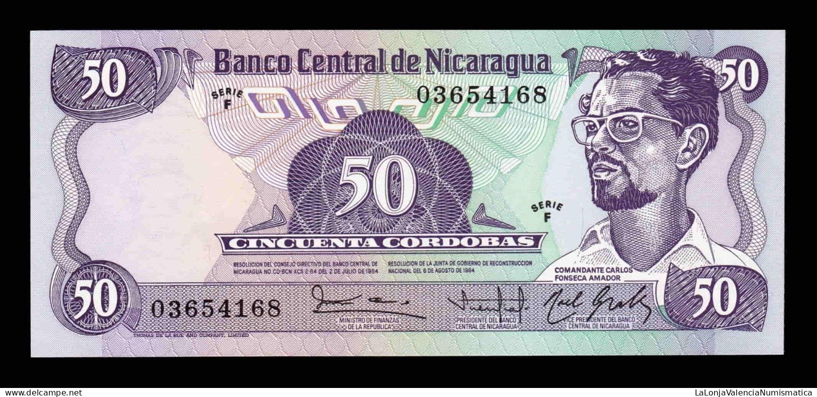 Nicaragua 50 Córdobas 1984 Pick 140 Serie F Sc Unc - Nicaragua