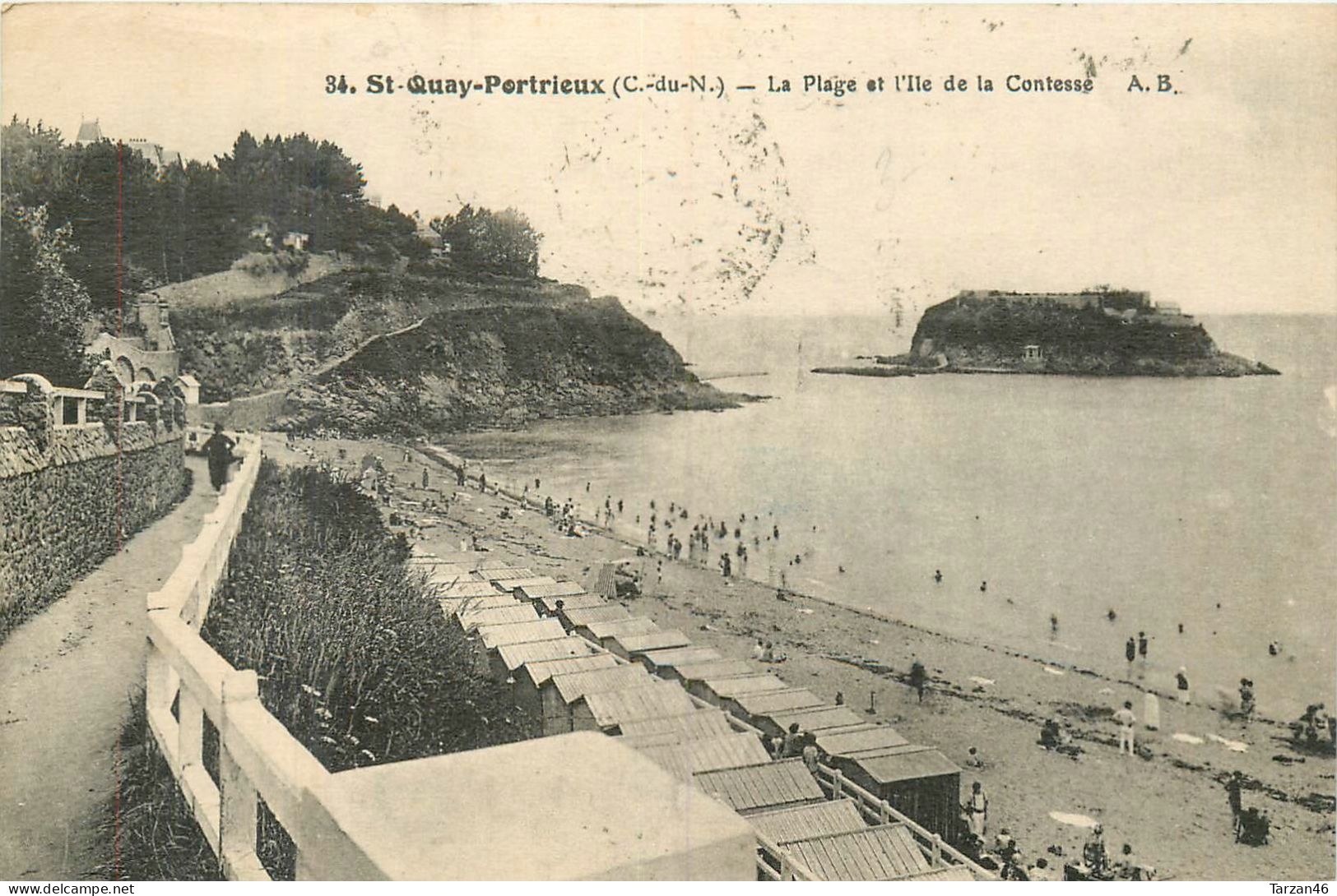 26.04.2024 - A - 34- ST QUAY PORTRIEUX - La Plage Et L'île De La Contesse - Saint-Quay-Portrieux