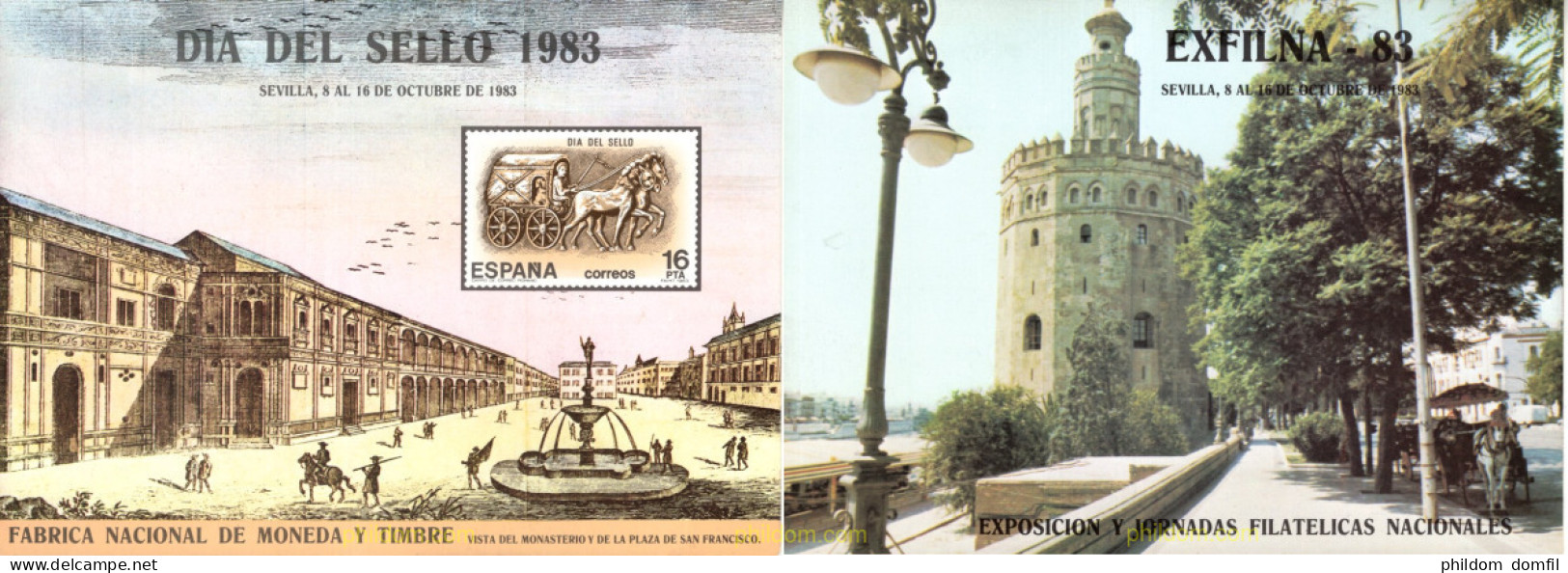 715737 MNH ESPAÑA Hojas Recuerdo 1983 DIA DEL SELLO - Ongebruikt