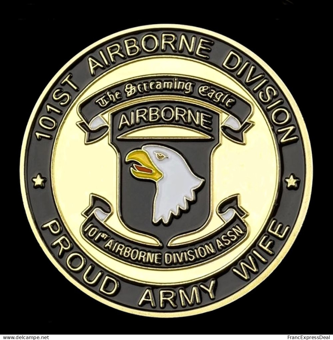 Pièce Médaille NEUVE Plaquée Or - Etats-Unis US Army 101St Airborne Division (Réf 5) - Sonstige & Ohne Zuordnung