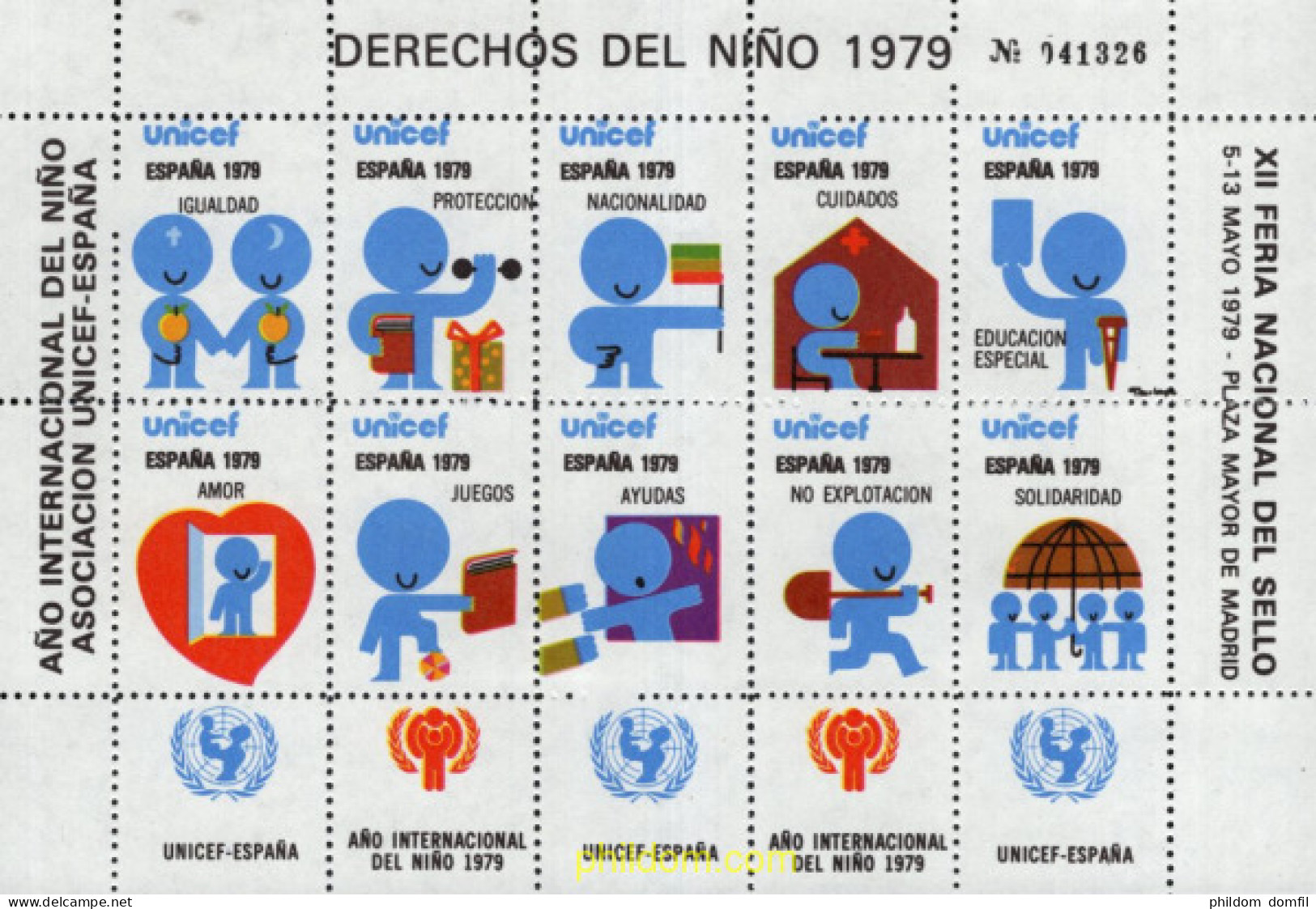 715747 MNH ESPAÑA Hojas Recuerdo 1979 AÑO INTERNACIONAL DEL NIÑO - Ongebruikt