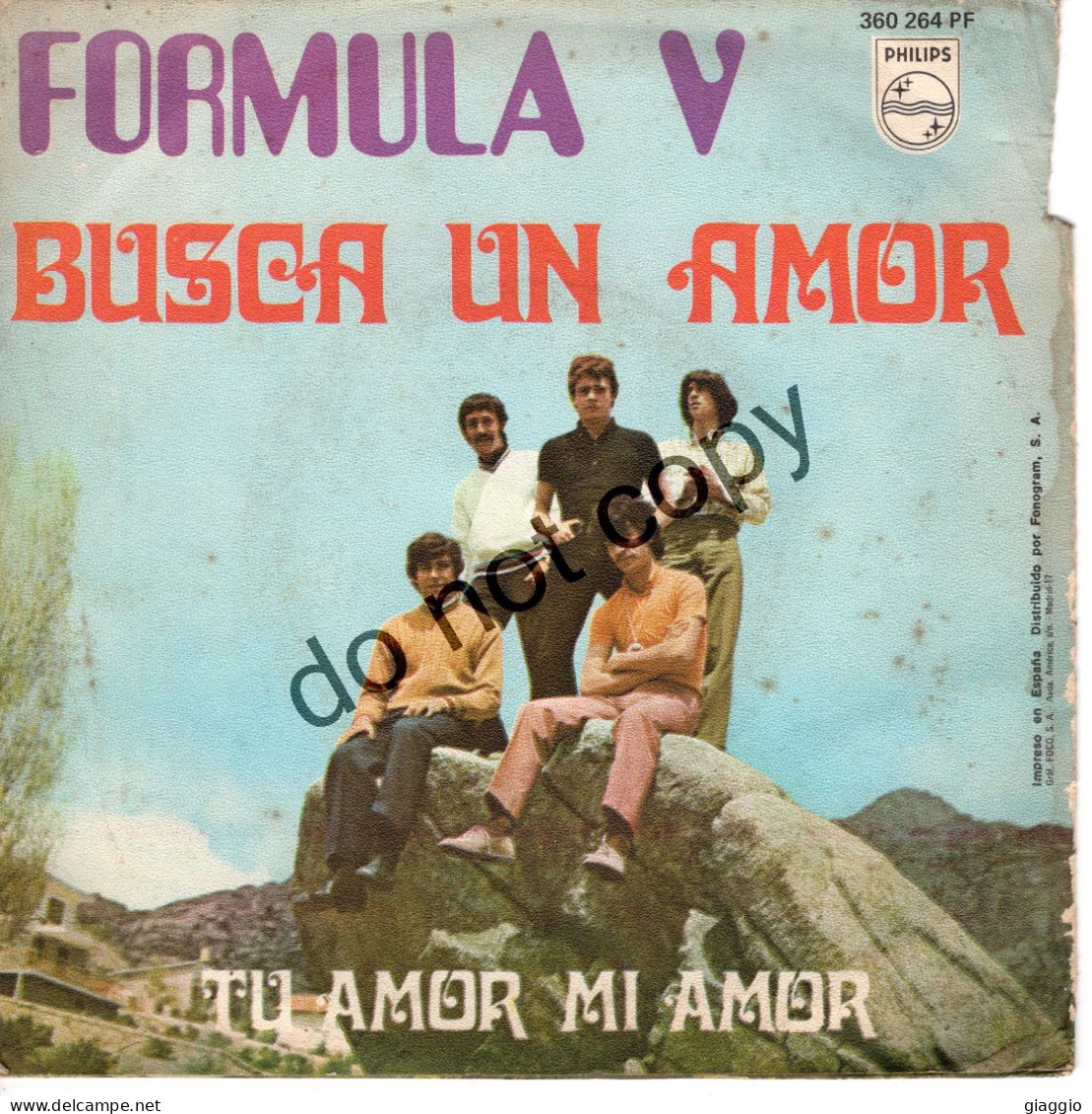 °°° 706) 45 GIRI - FORMULA V - BUSCA UN AMOR / TU AMOR MI AMOR °°° - Otros - Canción Italiana