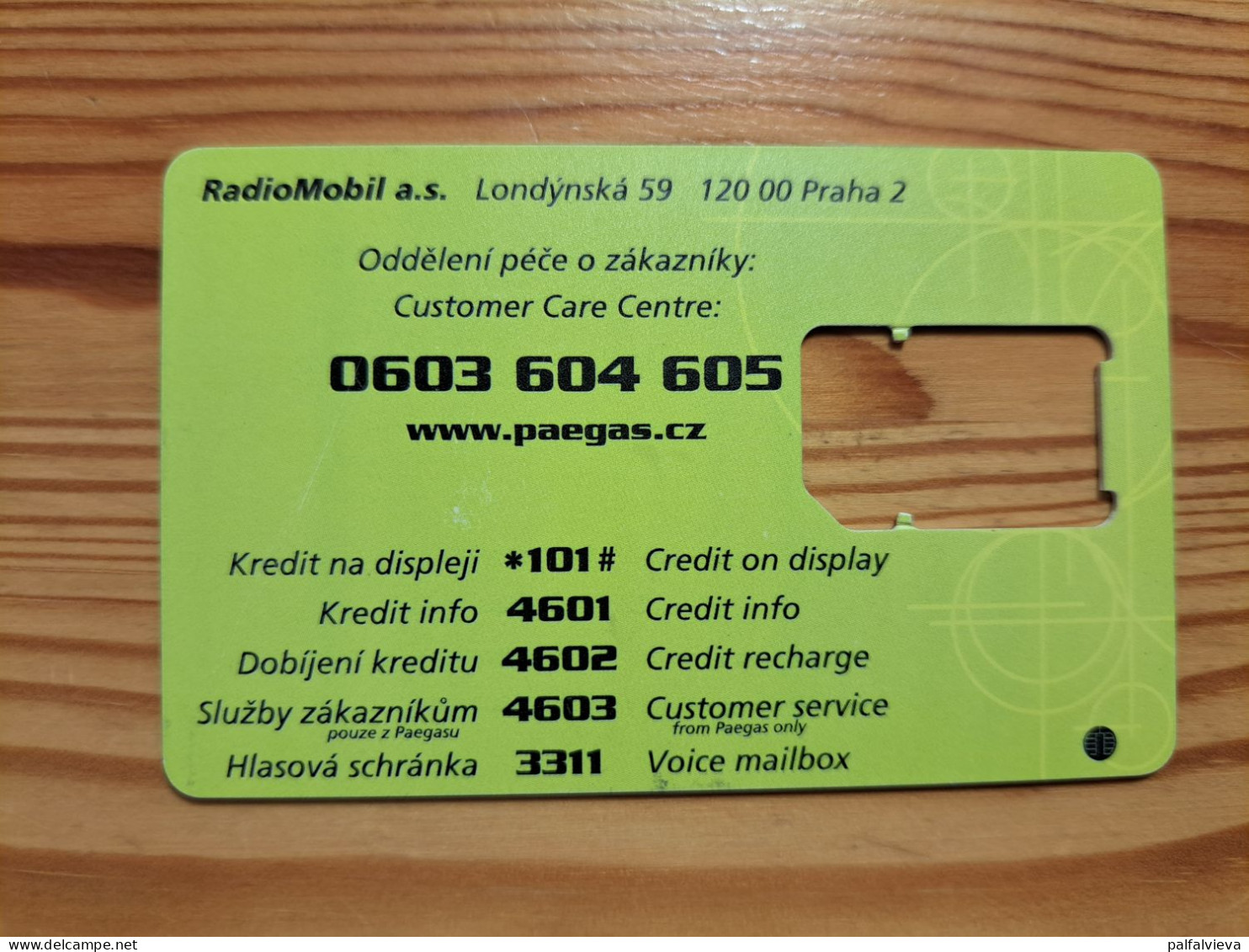 GSM SIM Phonecard Czech Republic, Twist - Without Chip - Czech Republic