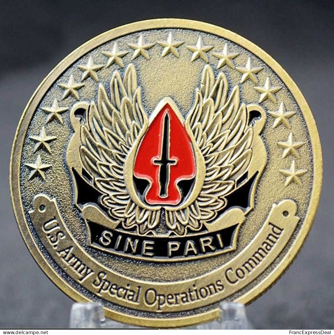 Pièce Médaille NEUVE - Etats-Unis US Army Airborne Special Operations Command - Andere & Zonder Classificatie