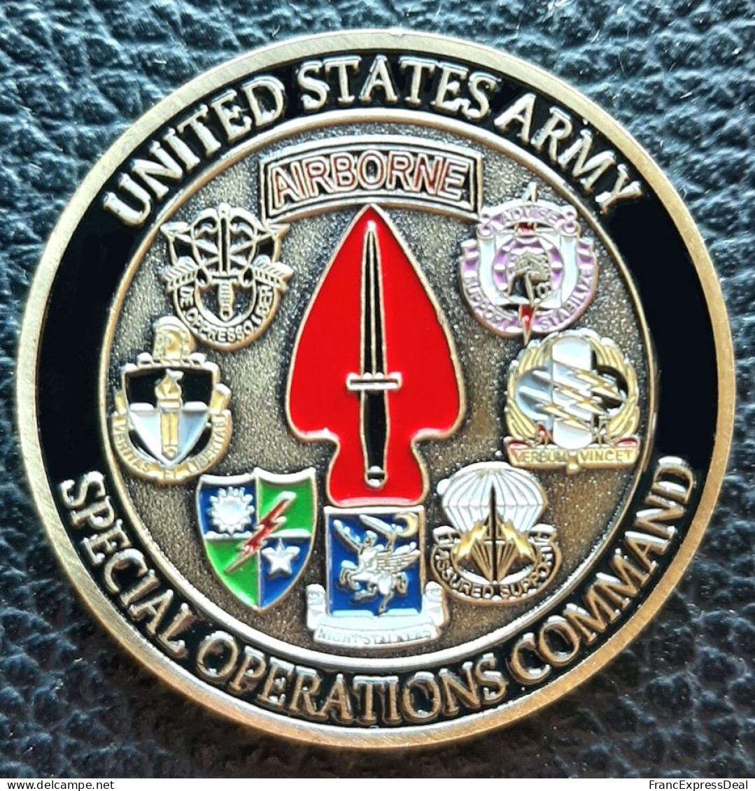 Pièce Médaille NEUVE - Etats-Unis US Army Airborne Special Operations Command - Otros & Sin Clasificación