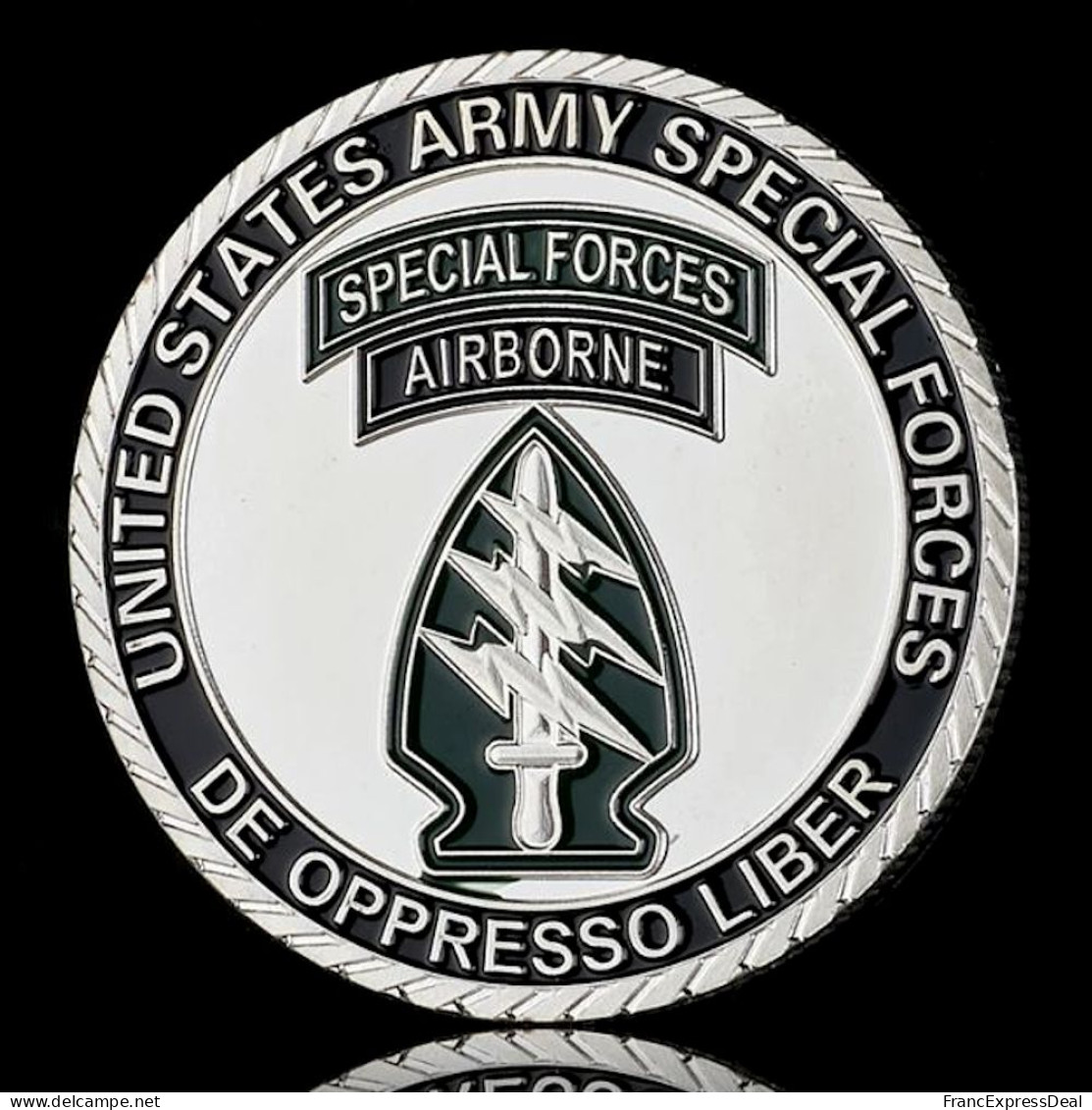 Pièce Médaille NEUVE Plaquée Argent - US Army Special Forces Airborne - Autres & Non Classés