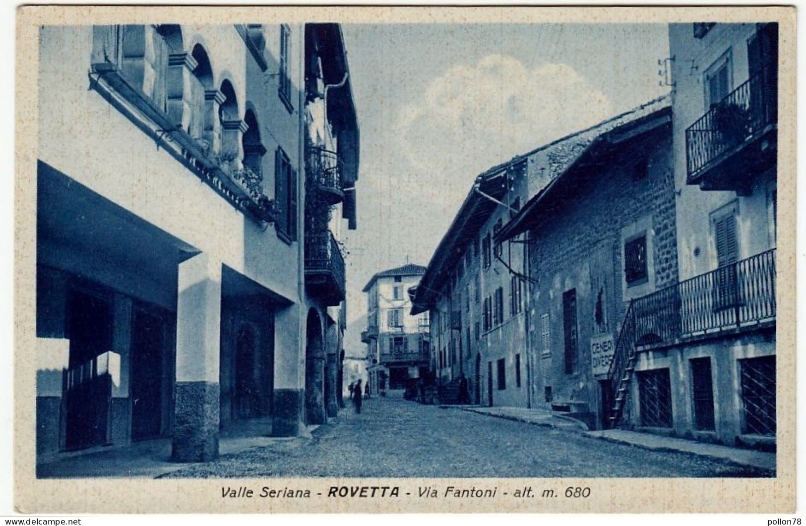 VALLE SERIANA - ROVETTA - VIA FANTONI - BERGAMO - Vedi Retro - Formato Piccolo - Bergamo