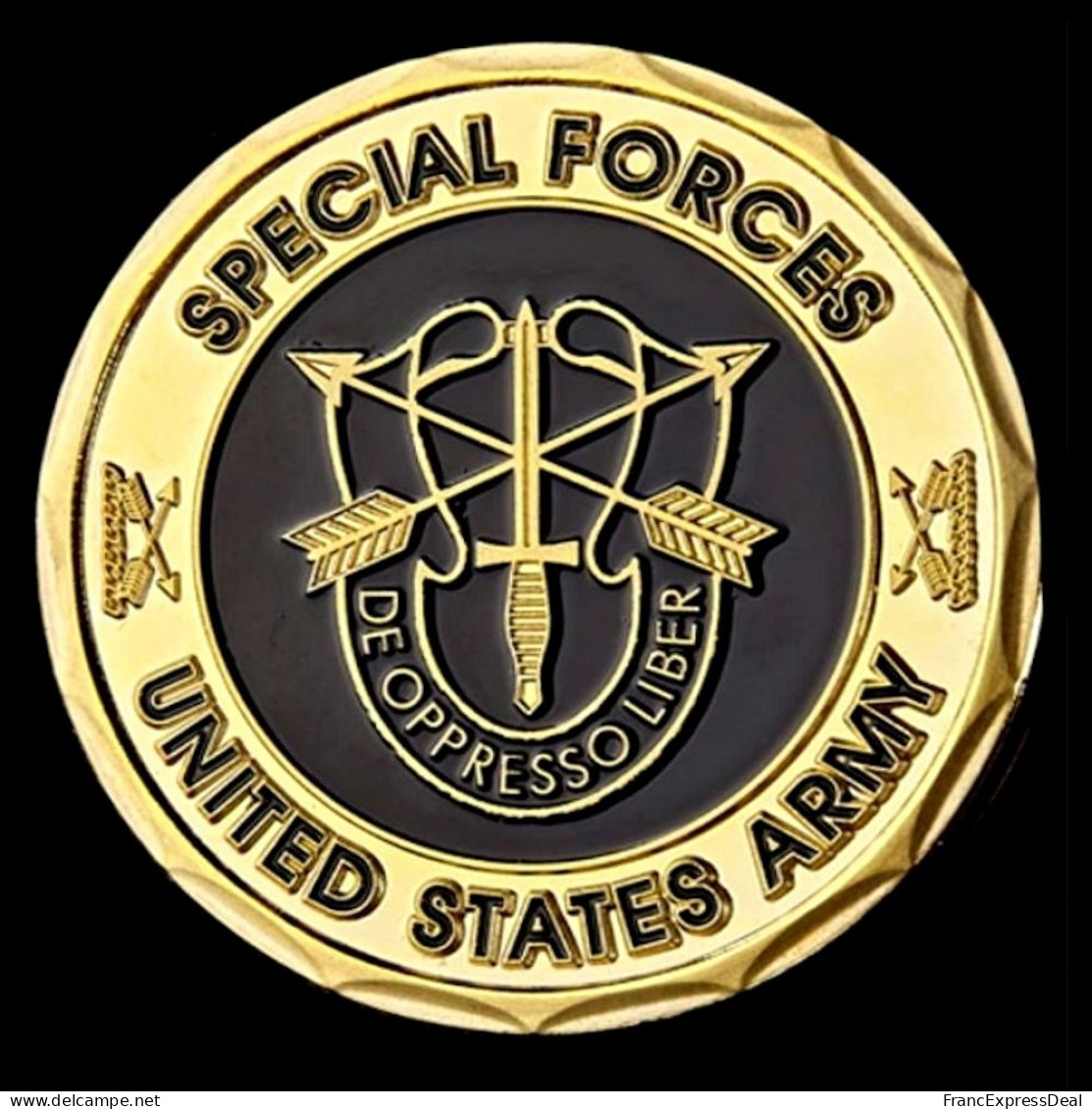 Pièce Médaille NEUVE Plaquée Or - Etats-Unis US Army Special Forces Les Bérets Verts - Otros & Sin Clasificación