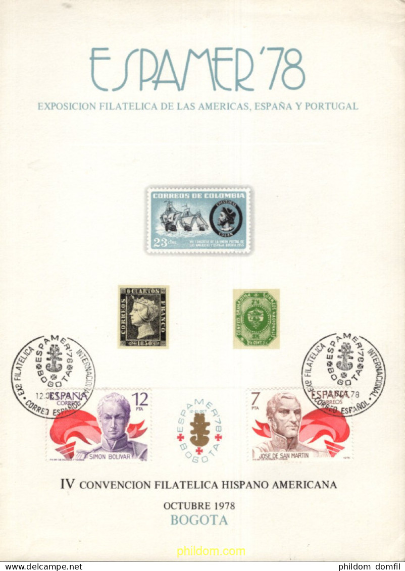 715779 MNH ESPAÑA Hojas Recuerdo 1978 ESPAMER-78 - Nuevos