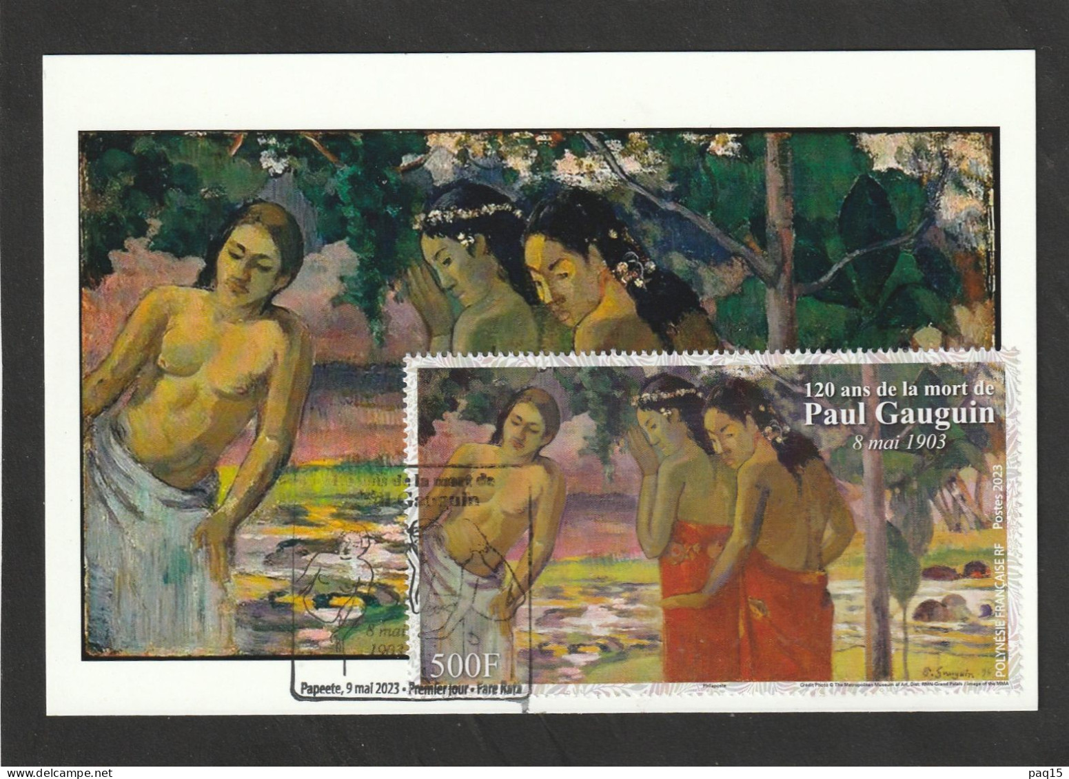 120 Ans De La Mort De Paul GAUGUIN "3 Tahitiennes" 9 Mai 2023 1er Jour - Maximumkaarten