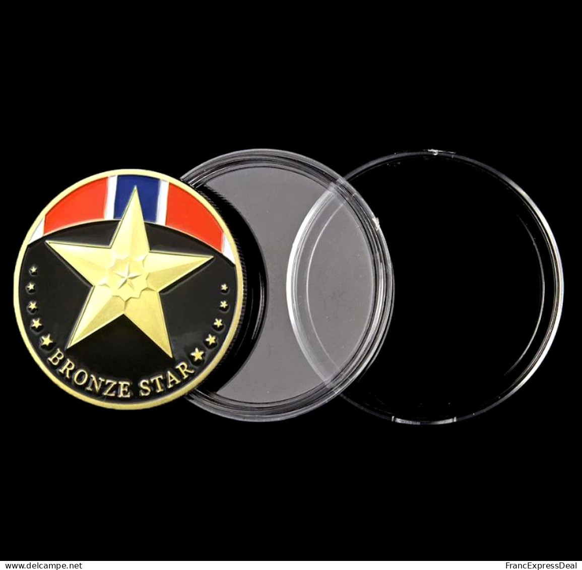 Pièce Médaille NEUVE Plaquée Or - US Army Bronze Star Etats-Unis - Otros & Sin Clasificación