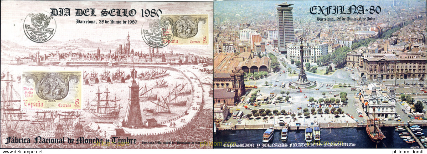 715793 MNH ESPAÑA Hojas Recuerdo 1980 DIA DEL SELLO 1980 - Unused Stamps