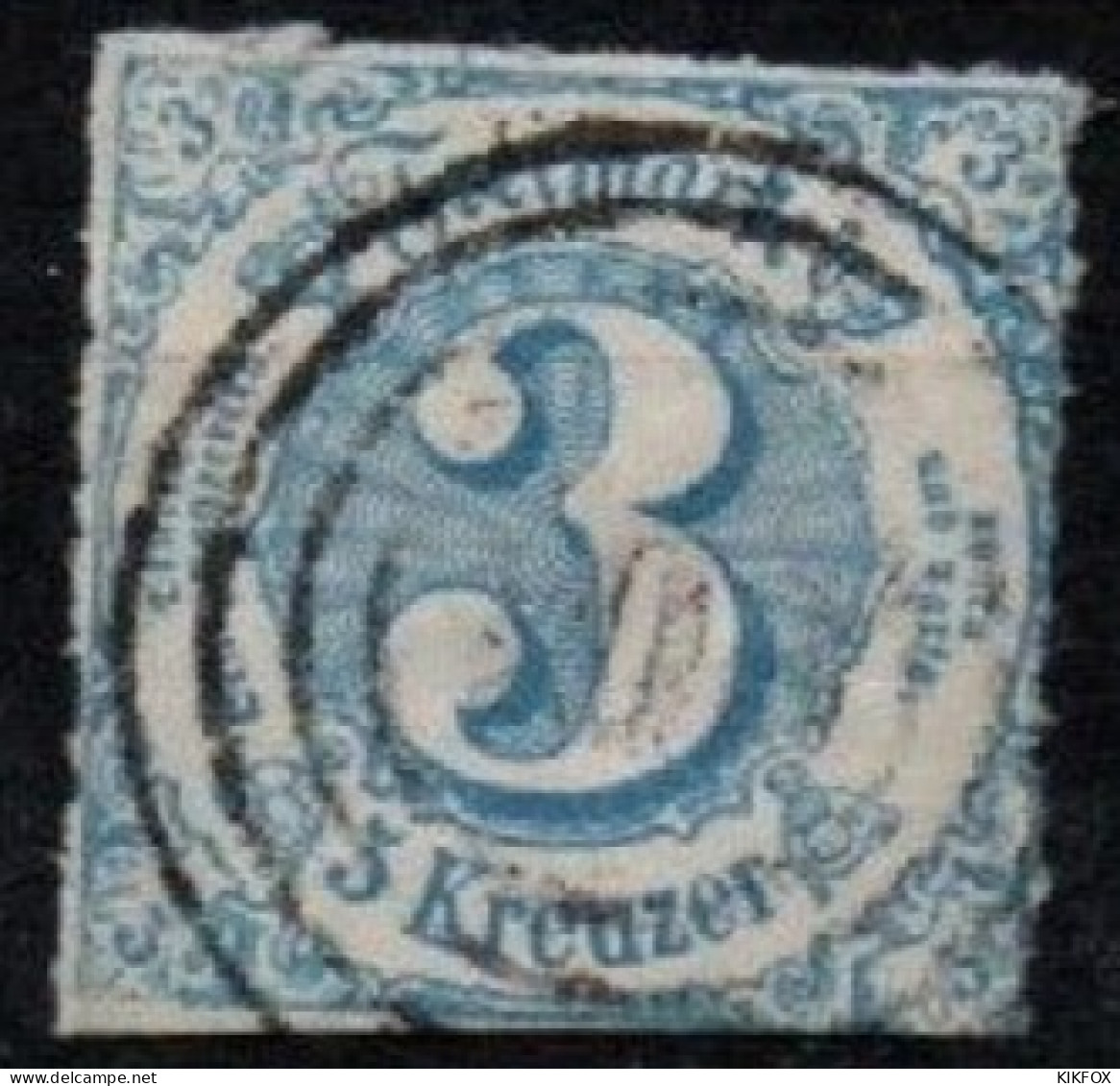 ALTDEUTSCHLAND , THURN UND TAXIS, 1859 - 1861,  MI 21, 3 KREUZER, ZIFFER IM KREIS, GESTEMPELT, OBLITERE - Used