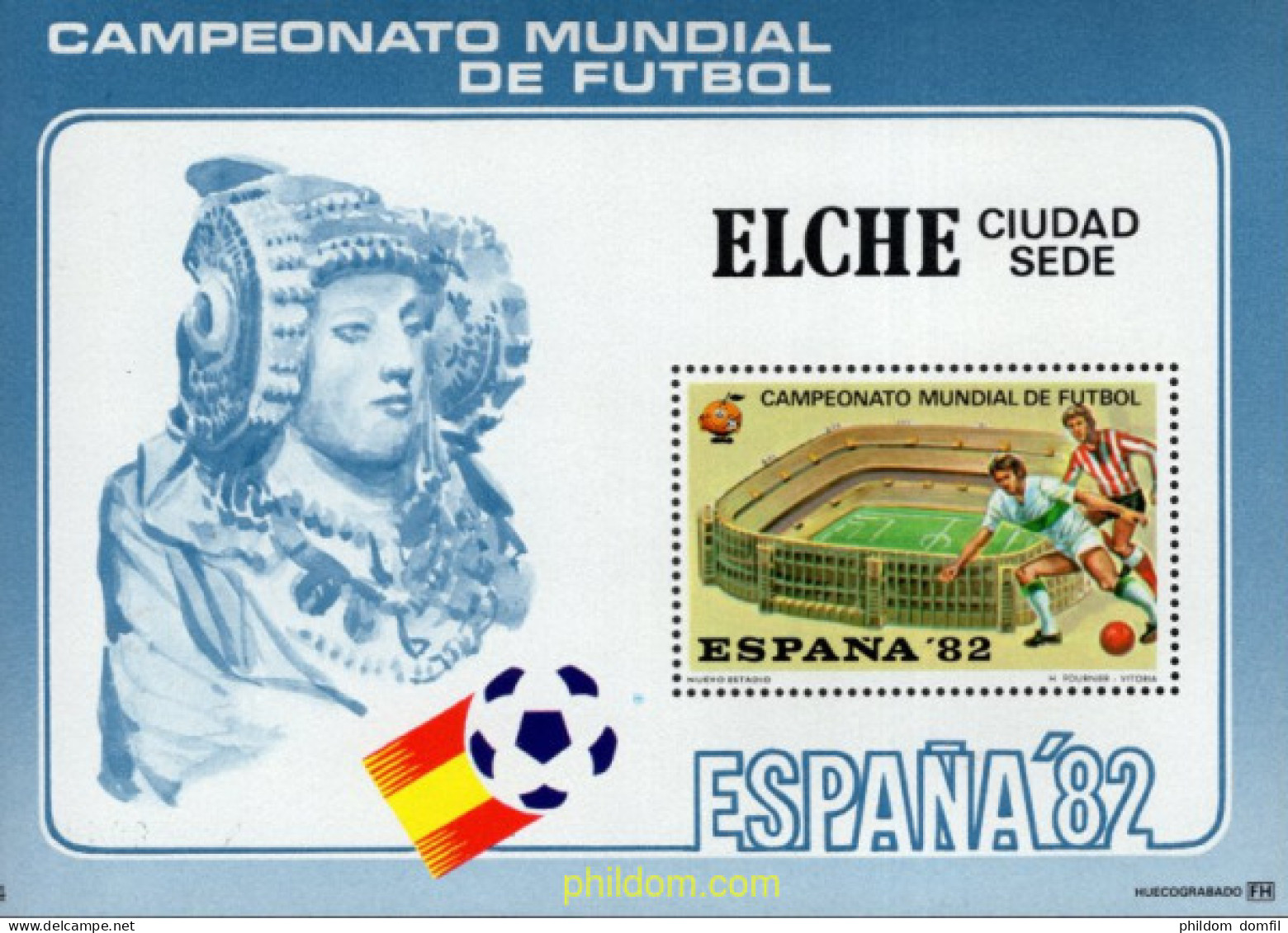 720295 MNH ESPAÑA Hojas Recuerdo 1982 CAMPEONATO MUNDILA DE FUTBOL -ESPAÑA-82 - Ungebraucht