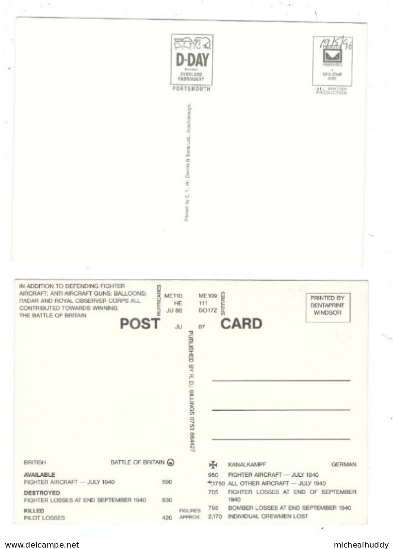 2 POSTCARDS MAP RELATED - Landkarten