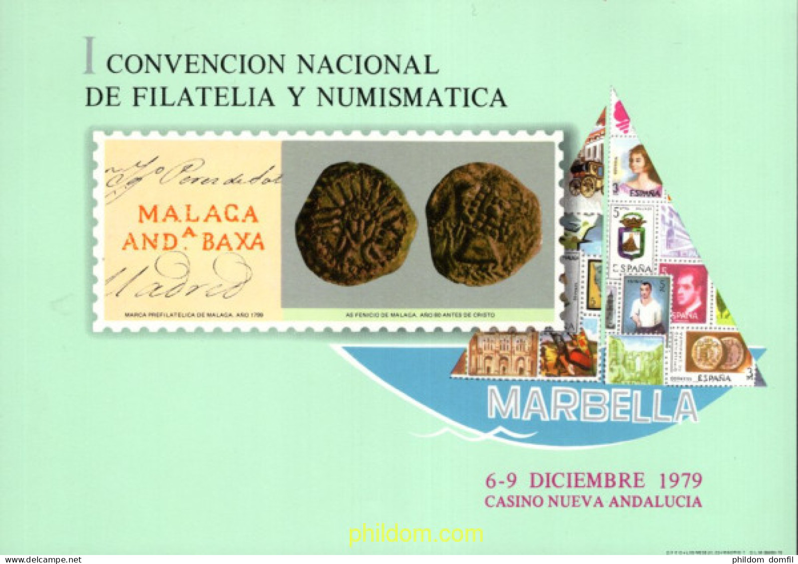 720679 MNH ESPAÑA Hojas Recuerdo 1979 CONVENCION NACIONAL DE FILATELIA Y NUMISMATICA - Ongebruikt