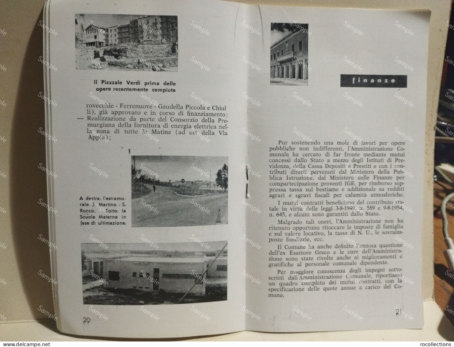 Italia Book 4 ANNI AL SERVIZIO DI CASTELLANETA (Taranto) 1959-1963. - Andere & Zonder Classificatie