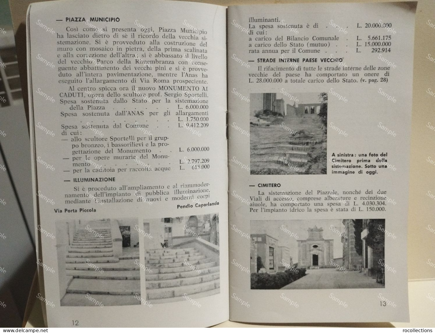 Italia Book 4 ANNI AL SERVIZIO DI CASTELLANETA (Taranto) 1959-1963. - Other & Unclassified