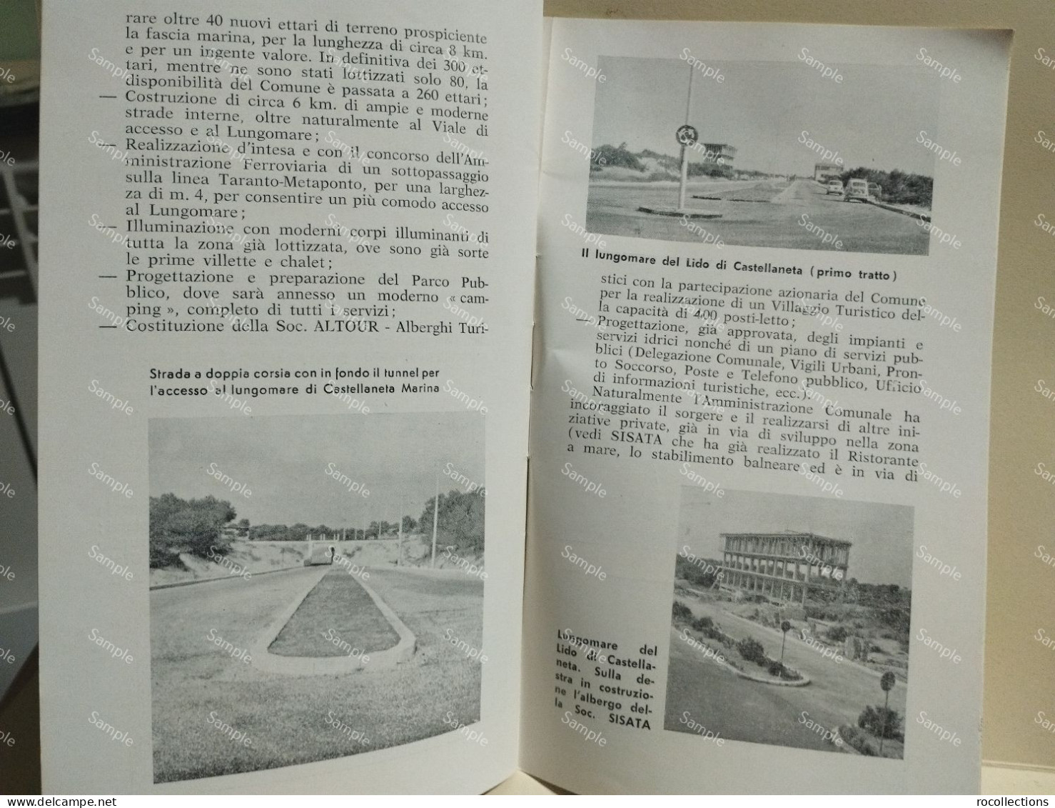 Italia Book 4 ANNI AL SERVIZIO DI CASTELLANETA (Taranto) 1959-1963. - Sonstige & Ohne Zuordnung