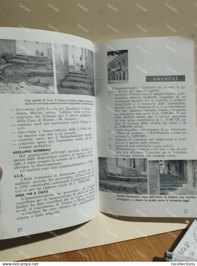 Italia Book 4 ANNI AL SERVIZIO DI CASTELLANETA (Taranto) 1959-1963. - Autres & Non Classés