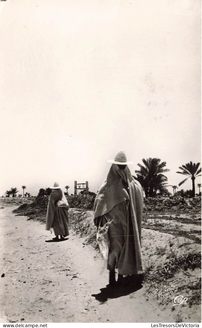 TUNISIE - Ile De Djerba - Les Femmes Djerbiennes Coiffées De La Pétase -  Animé - Carte Postale - Tunesien