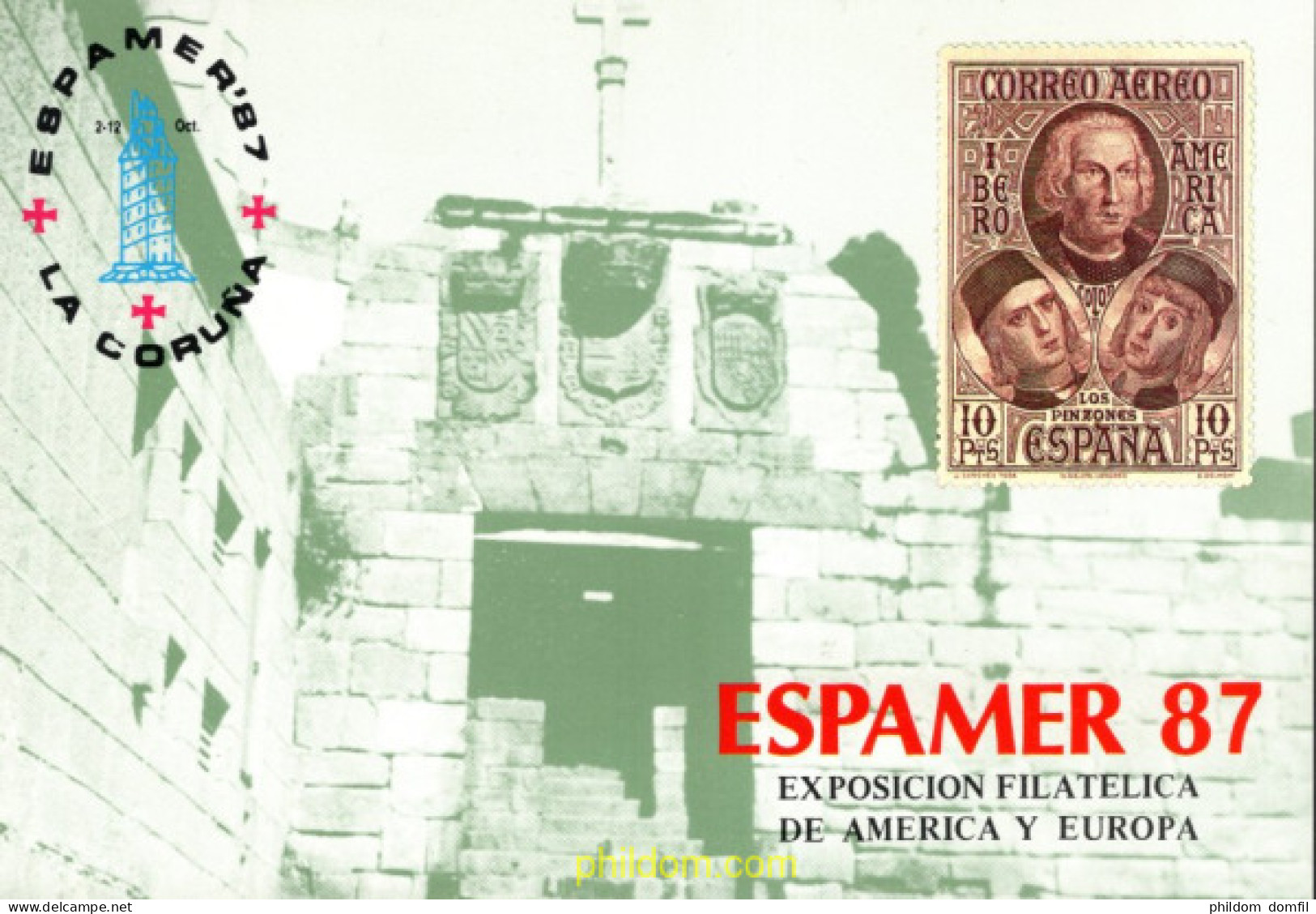 720782 MNH ESPAÑA Hojas Recuerdo 1977 ESPAMER-87 - Neufs