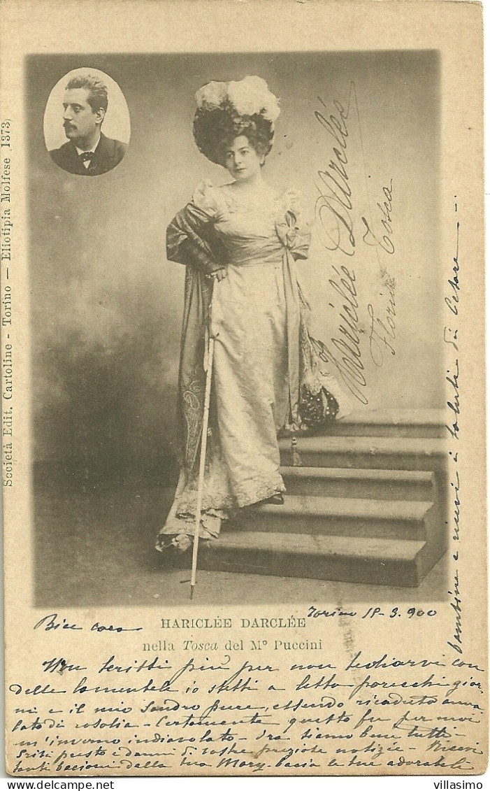 Hariclee Darclee, Nella Tosca Di Puccini - V. 1900 - Opera