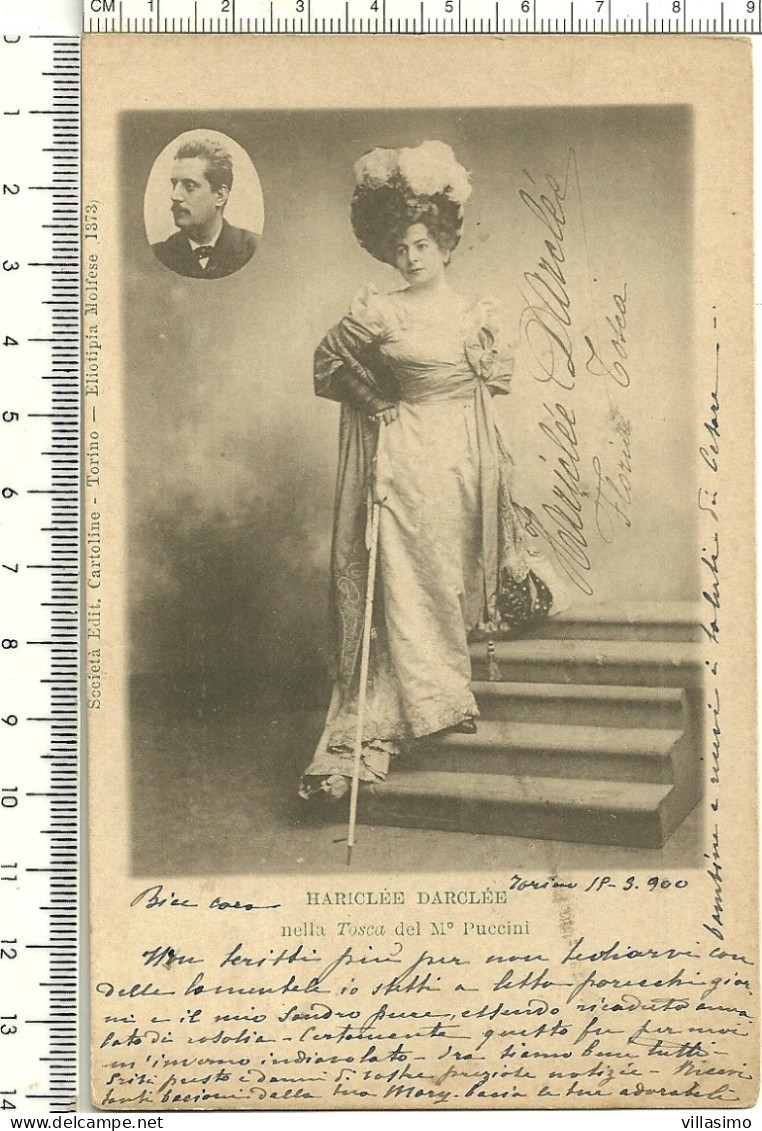 Hariclee Darclee, Nella Tosca Di Puccini - V. 1900 - Opera