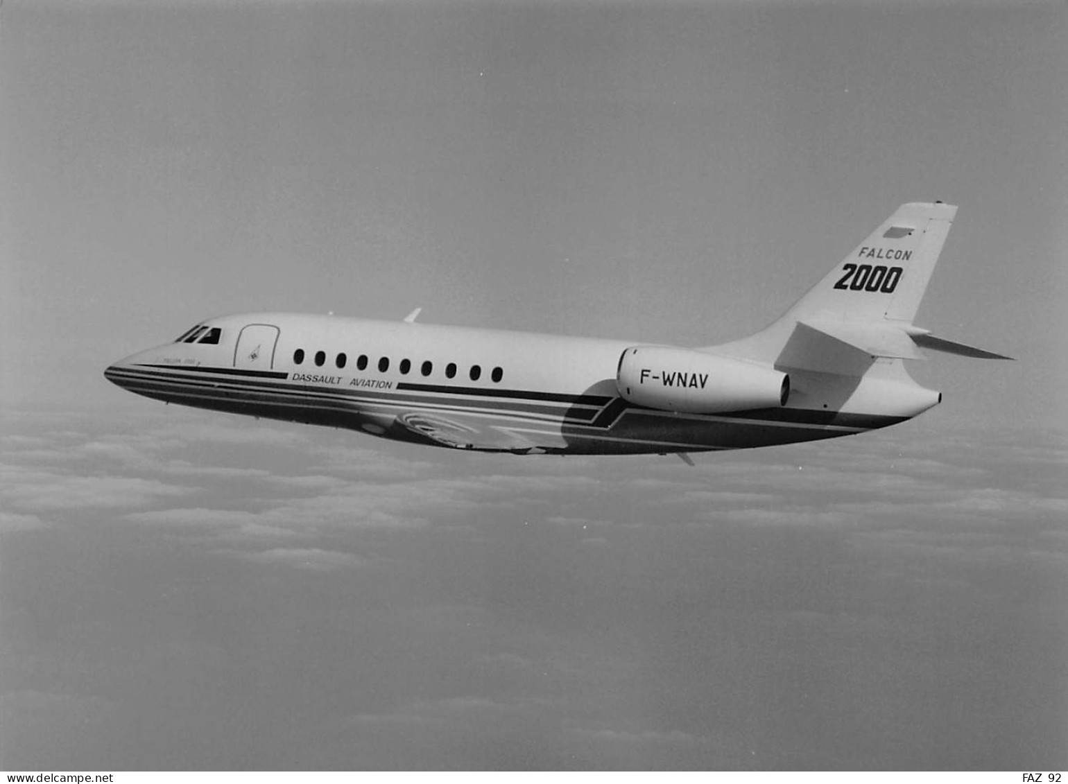 1er Vol Du Falcon 2000 -  +/- 180 X 130 Mm. - Photo Presse Originale - Aviation