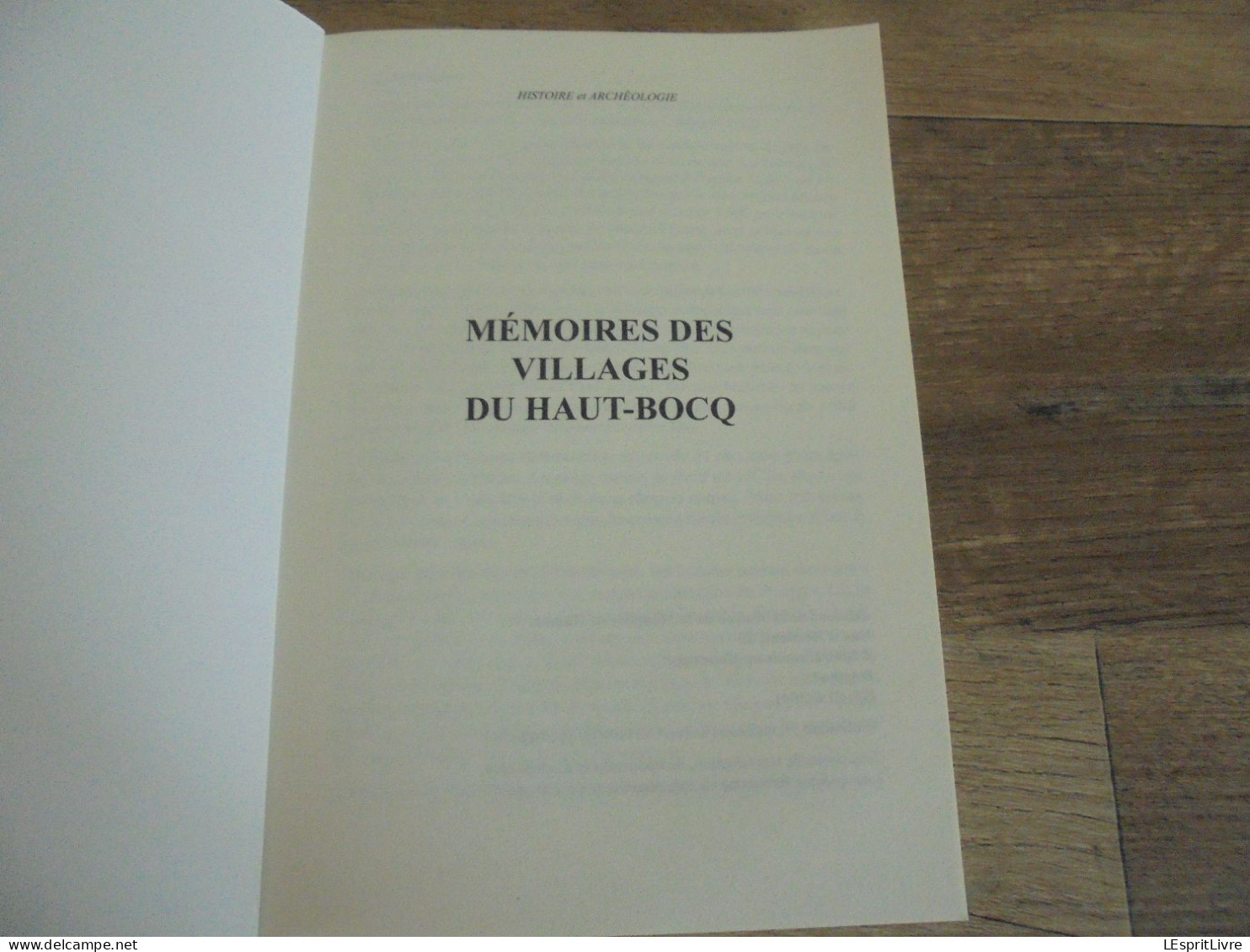 MEMOIRES DES VILLAGES DU HAUT BOCQ N° 10 Régionalisme Emptinne Hamois Guerre 14 18 Seigneurie Scy Schaltin Mohiville - Belgium