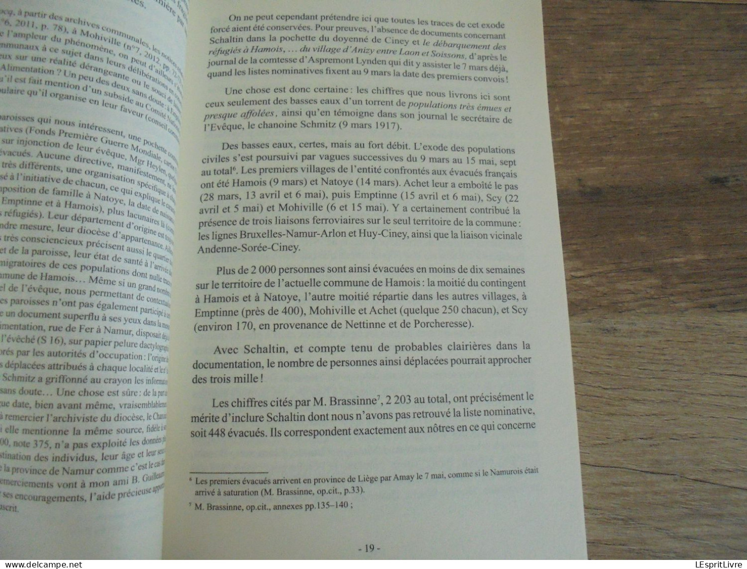 MEMOIRES DES VILLAGES DU HAUT BOCQ N° 10 Régionalisme Emptinne Hamois Guerre 14 18 Seigneurie Scy Schaltin Mohiville