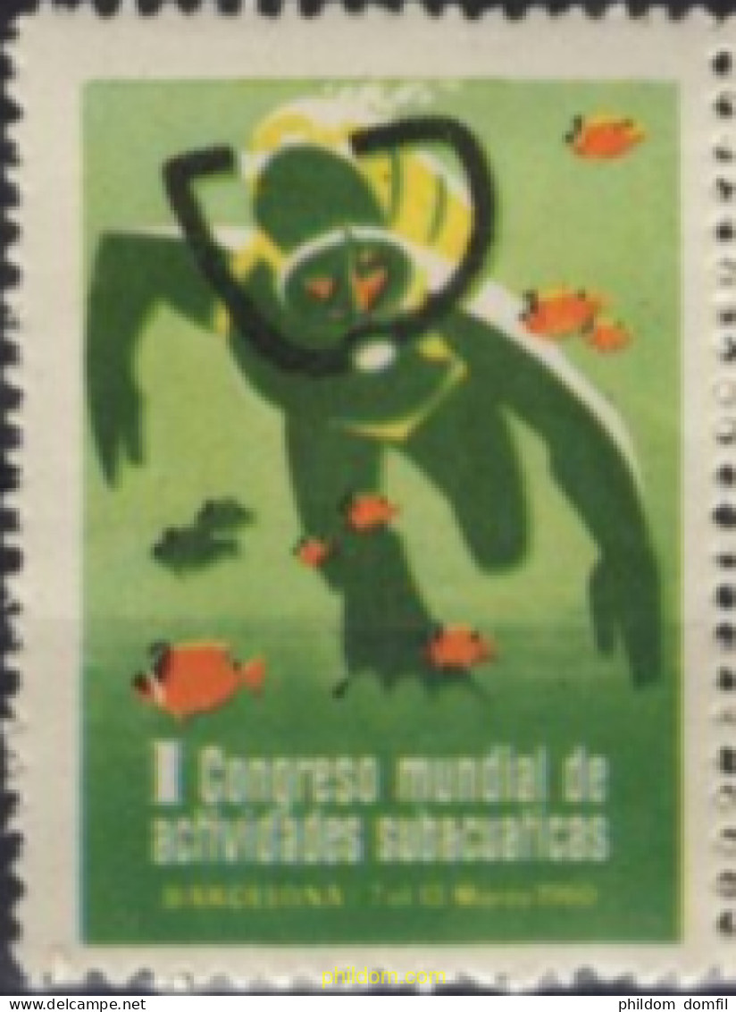 720863 MNH ESPAÑA Viñetas 1960 I CONGRESO MUNDIAL DE ACTIVIDADES SUBACUATICAS - BARCELONA - Ungebraucht