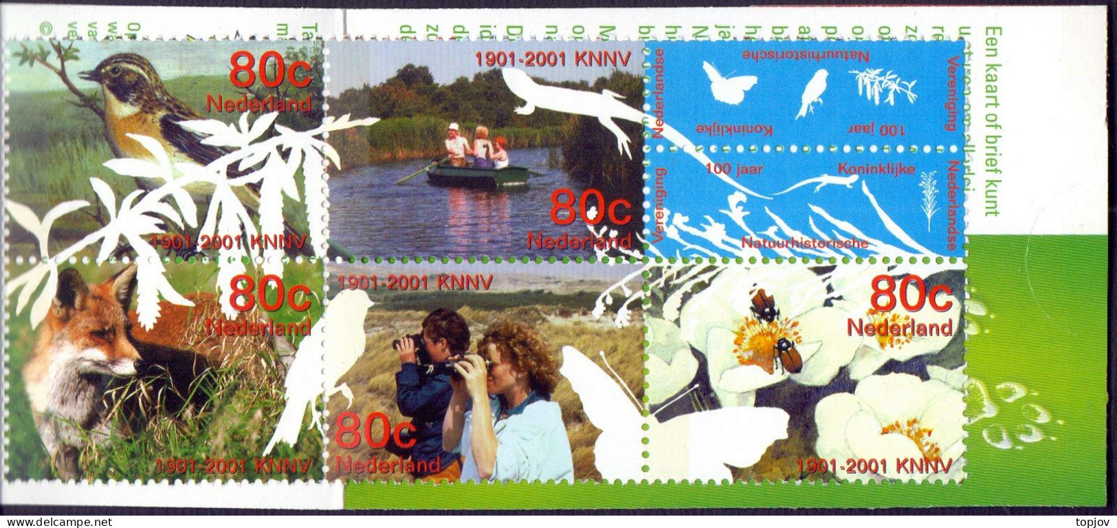 NETHERLANDS - NATURAL HISTORY BIRD FOX LADYBIRD INSECTS FLOWERS - BOOKLET KNNV - **MNH - 2004 - Andere & Zonder Classificatie