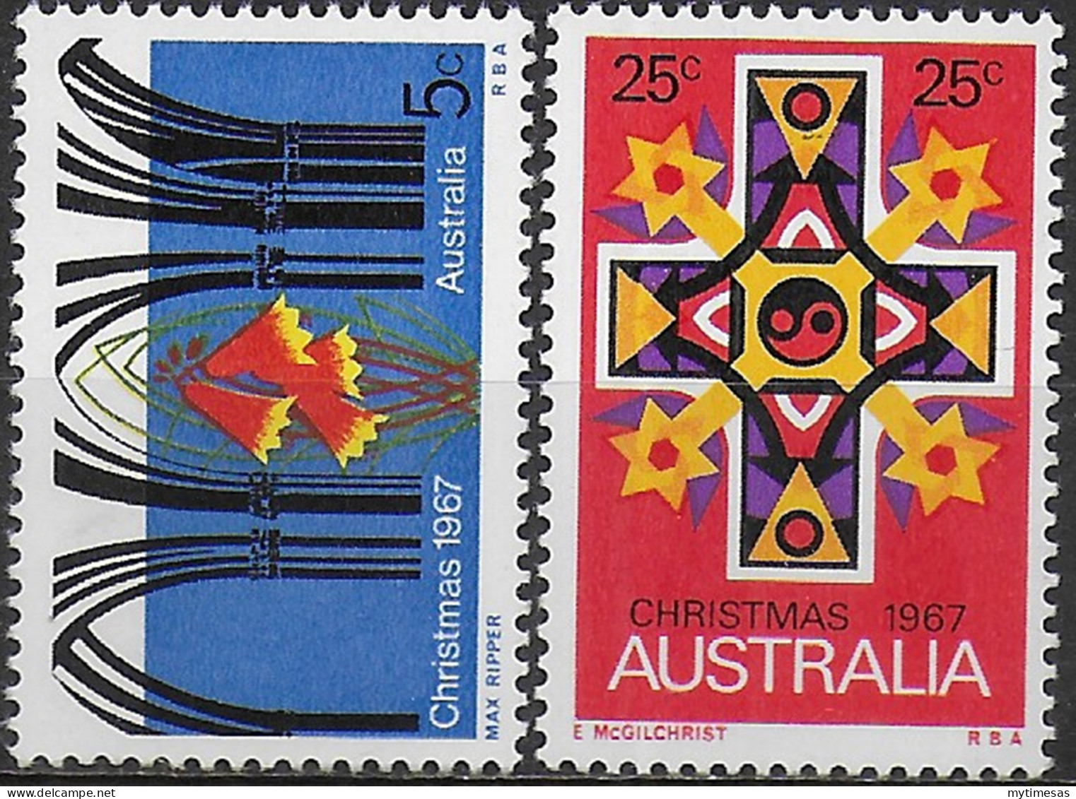 1967 Australia Christmas 2v. MNH S.G. N. 415/16 - Sonstige & Ohne Zuordnung