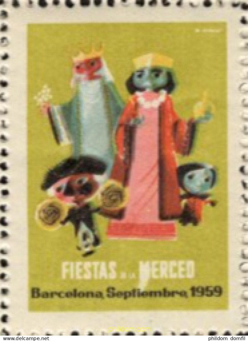 720873 MNH ESPAÑA Viñetas 1959 FIESTAS DE LA MERCED - BARCELONA - Ongebruikt