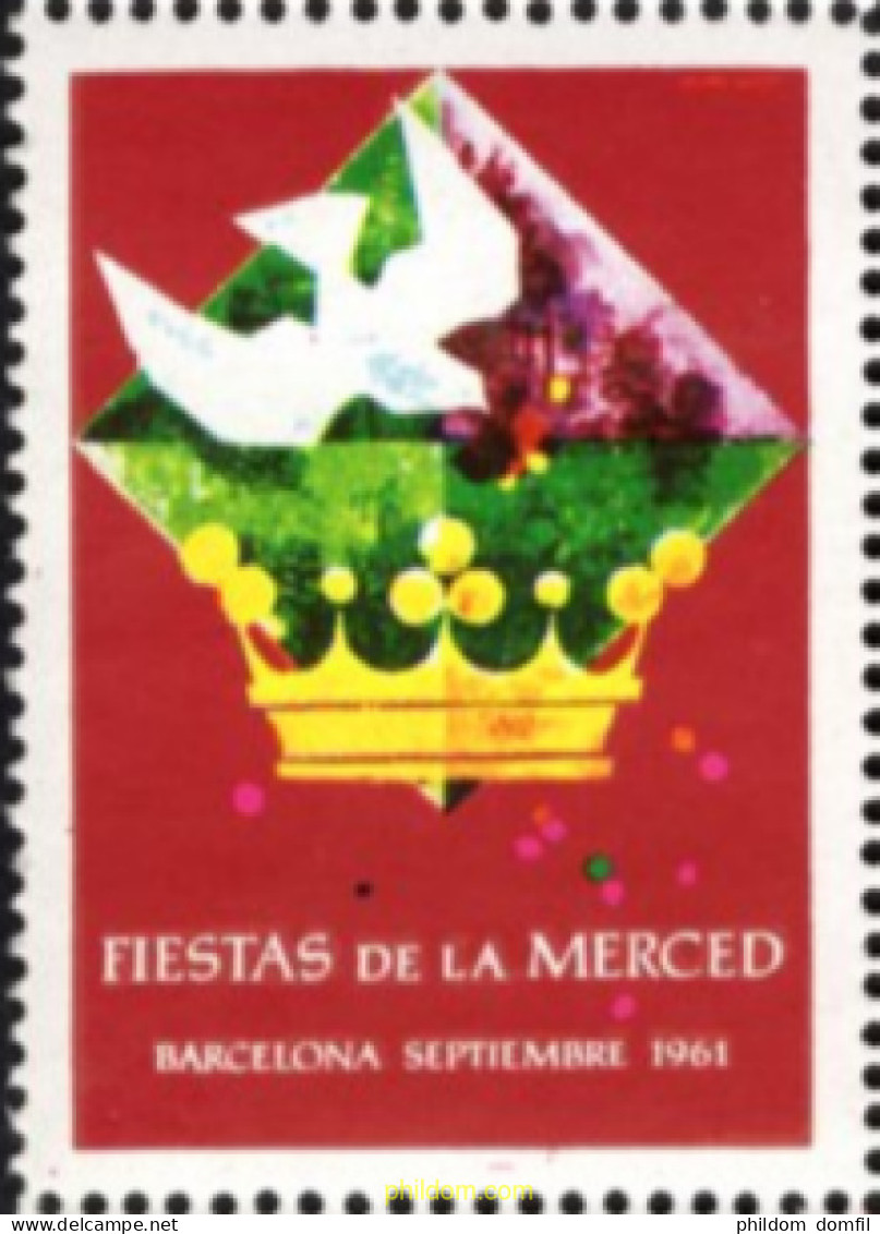 720875 MNH ESPAÑA Viñetas 1961 FIESTAS DE LA MERCED - BARCELONA - Ungebraucht