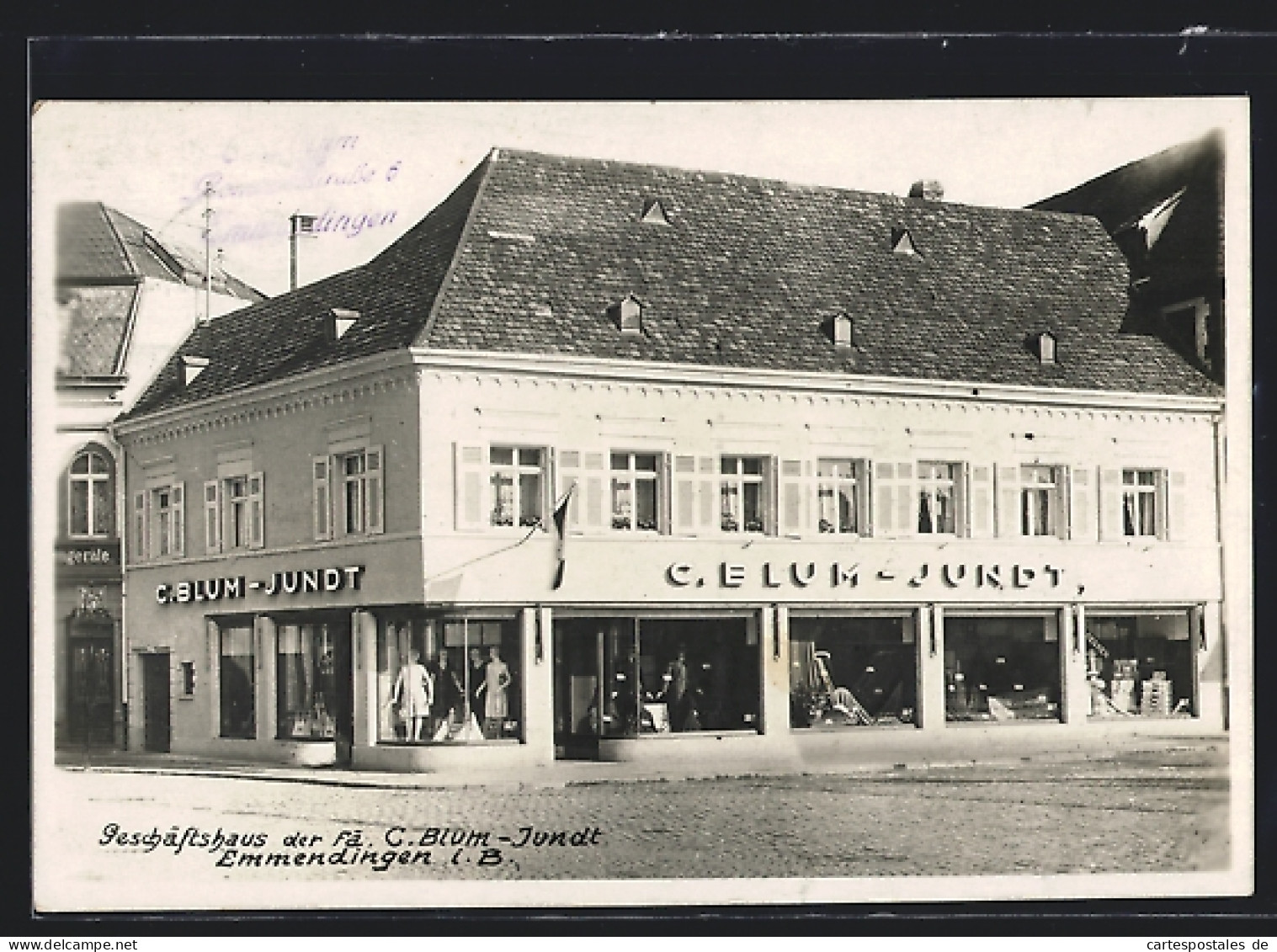 AK Emmendingen I. B., Geschäftshaus Der Fa. C. Blum-Jundt  - Emmendingen