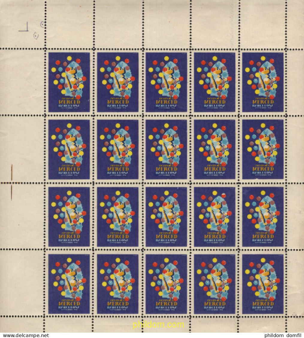 720877 MNH ESPAÑA Viñetas 1958 FIESTAS DE LA MERCED - BARCELONA - Unused Stamps